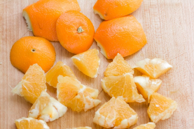 #2 Peel, slice and cut orange into wedges