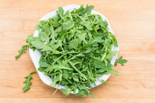 #7 Arugula goes in the salad as is.